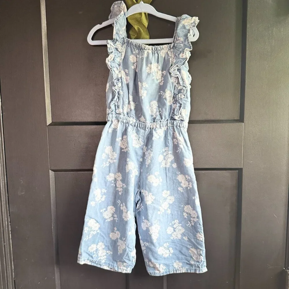 Denim OshKosh B'Gosh Jumpsuit with Floral Print - Size 2T